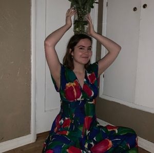 Vintage floral maxi dress